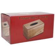 Wholesale - LARGE ASH WOOD TISSUE BOX C/P 6, UPC: 028672735013